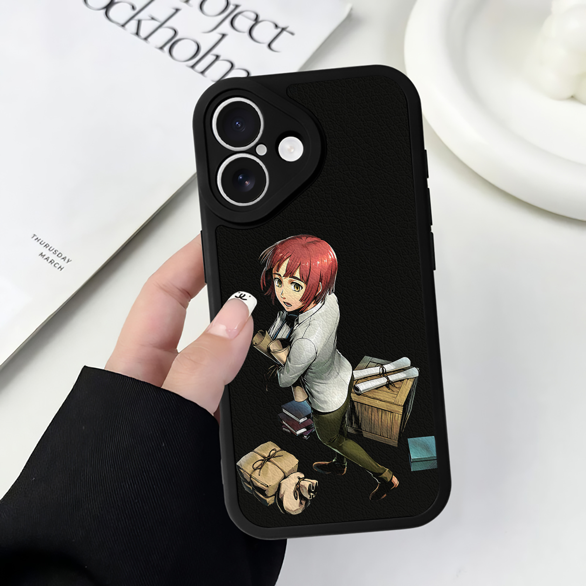 （画像用） 進撃の巨人 Attack on Titan 【iPhone 16シリーズ対応】シリコンスマホケース（レザー調） 材質：シリコン